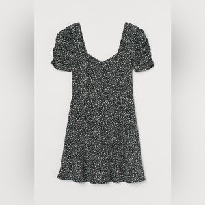 H&M Puff-sleeved Dress Floral